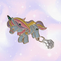 Glitter Crystal Unicorn Pin Brooch