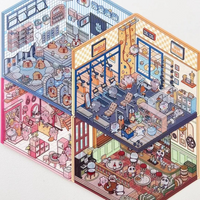 Home and Health 3D Isometric Sticker Scenes