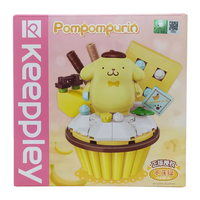 Sanrio Keeppley Pompompurin Cupcake Building Block Figurine Set