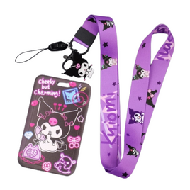 Kuromi Cheeky Phonecall ID Card Holder and Lanyard