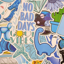 Blue Vibing 50 Piece Sticker Pack