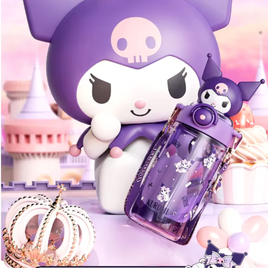 Kuromi Sanrio 650ml Drink Bottle with Strap