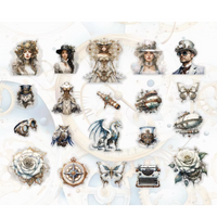 Retro Steampunk Sticker Series