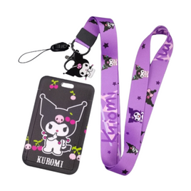 Kuromi ID Card Holder and Lanyard