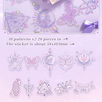 Butterfly Gems 3D Holographic Stickers