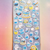 Sweet Desserts Washi Sticker Sheet Ice Blue