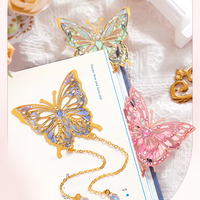 Butterfly Charm Metal Bookmark