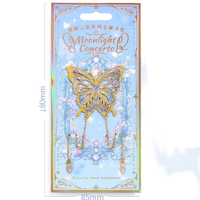 Butterfly Charm Metal Bookmark