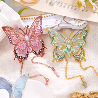 Butterfly Charm Metal Bookmark