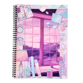 Twilight Study A4 Spiral Notebook