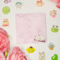 Cute Cat in Kawaii City Sticky Notes