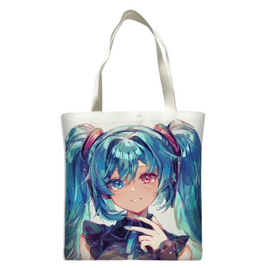 Hatsune Miku White Canvas Tote Bag