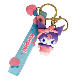 Kuromi Peach Party Sanrio Keychain