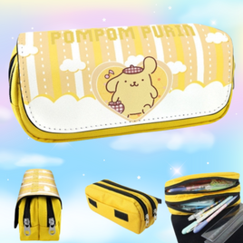 Pompompurin Sanrio Double Zip Pencil Case