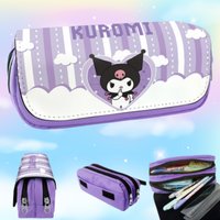 Kuromi Sanrio Double Zip Pencil Case