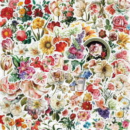 Boho Flowers 50 Piece Sticker Pack