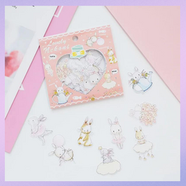 Lovely Nekoni Washi Sticker Flakes Bunny