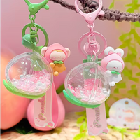 Peaches and Pearl Keychain