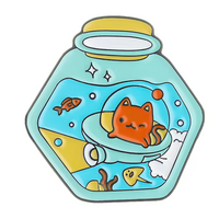 Kitty in a Bottle Pin