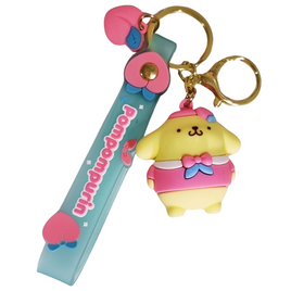 Pompompurin Peach Party Sanrio Keychain