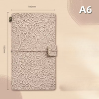 European Lace Style Leather Journal A6