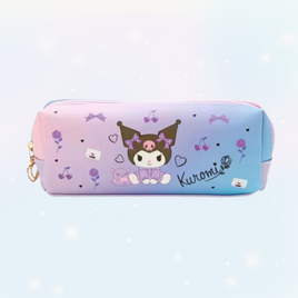 Sanrio Double Zip Faux Leather Print Pencil Case