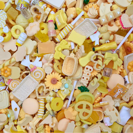 Kawaii Resin Charms 50gram Pack Yellow