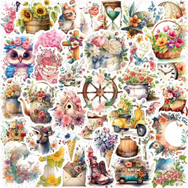 Flower Day Dreaming 50 Pack Stickers