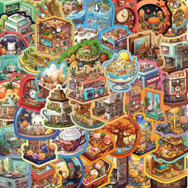 Micro Worlds 50 Pack Stickers