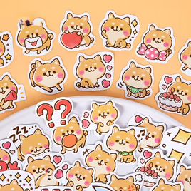 Shiba Dog 45 Piece Sticker Box