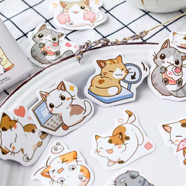 Chibi Cat 45 Piece Sticker Box