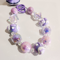 Sweet Candy Crystal Bead Keychain Purple