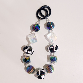 Sweet Candy Crystal Bead Keychain Black