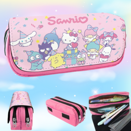 Sanrio Friends Double Zip Pencil Case