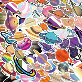 Belted Planets Stickers