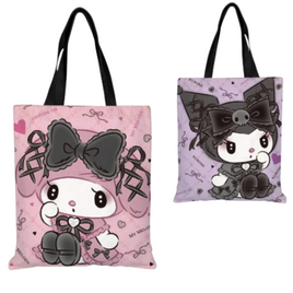 Goth Kuromi and My Melody Canvas Tote Bag