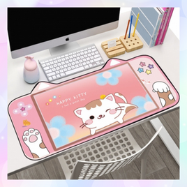 Gamer Cat Pretty Pink Extra Large Mouse Pad Mat