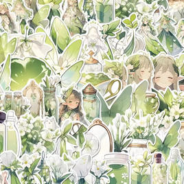 Green Fairy Forest Stickers